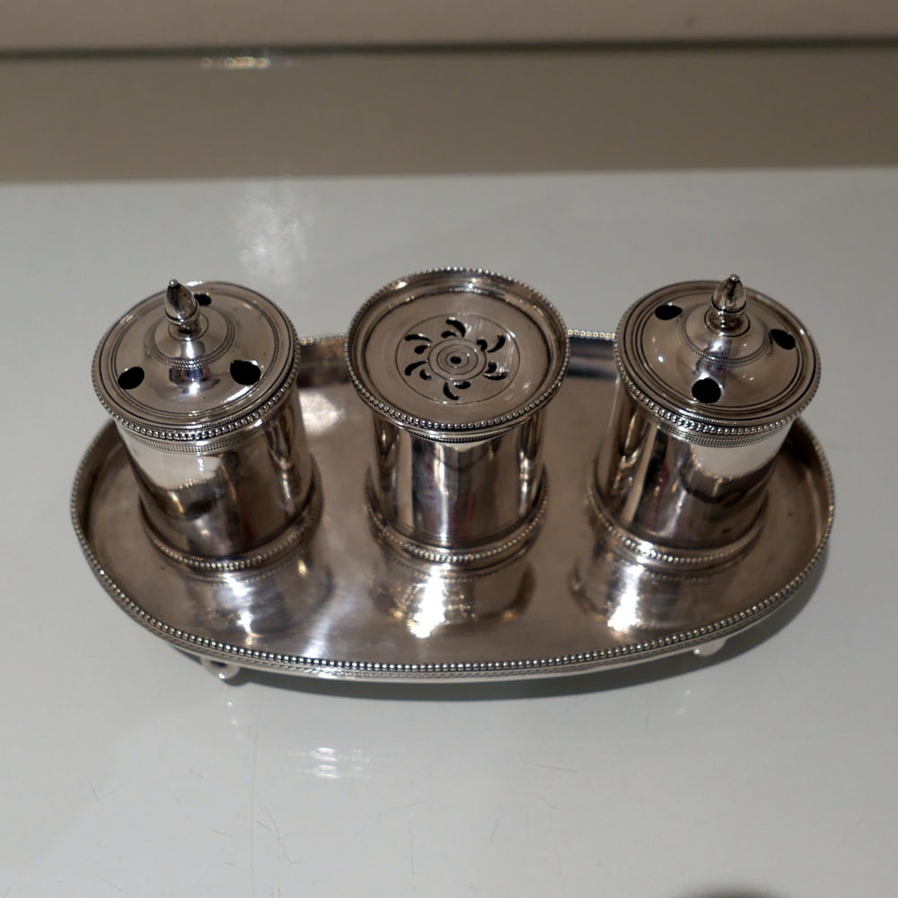 Early 19th Century Antique Spanish Provincial Silver Inkstand Cordoba 1800 Mateo Mtz Moreno - 3