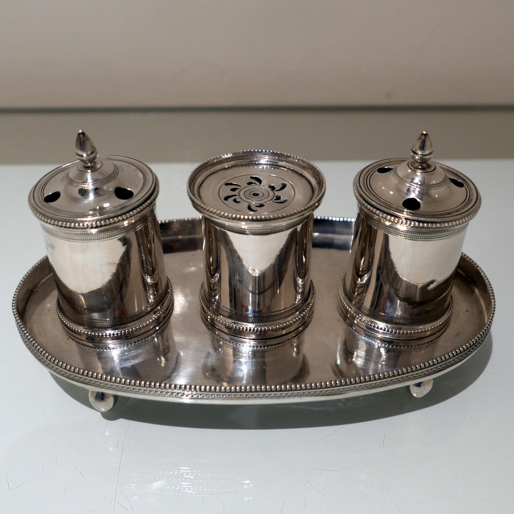 Early 19th Century Antique Spanish Provincial Silver Inkstand Cordoba 1800 Mateo Mtz Moreno - 4
