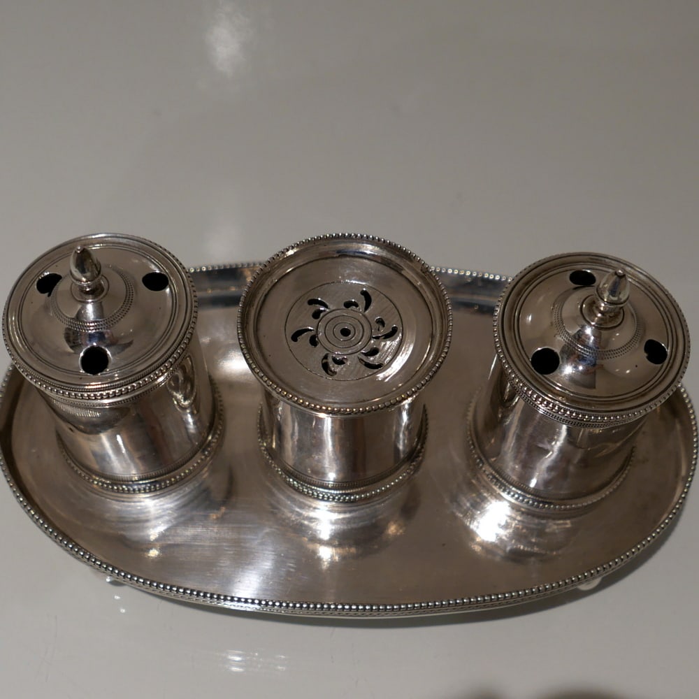Early 19th Century Antique Spanish Provincial Silver Inkstand Cordoba 1800 Mateo Mtz Moreno - 6