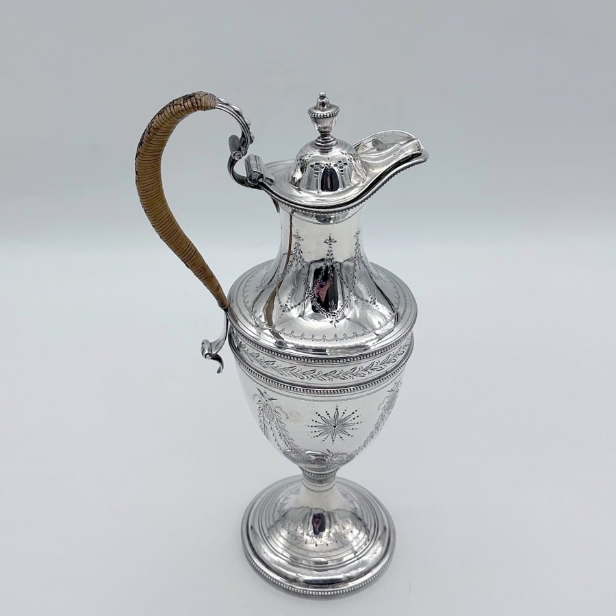 18th Century Antique George III Silver Coffee Jug London 1777 John Carter II - 2