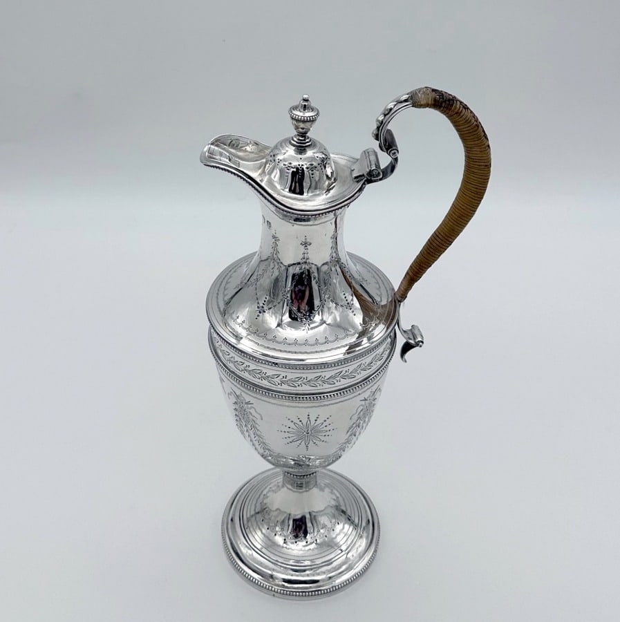18th Century Antique George III Silver Coffee Jug London 1777 John Carter II - 4