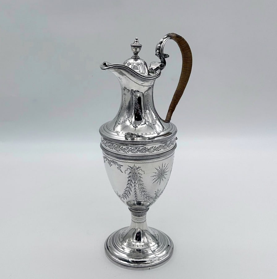 18th Century Antique George III Silver Coffee Jug London 1777 John Carter II - 6