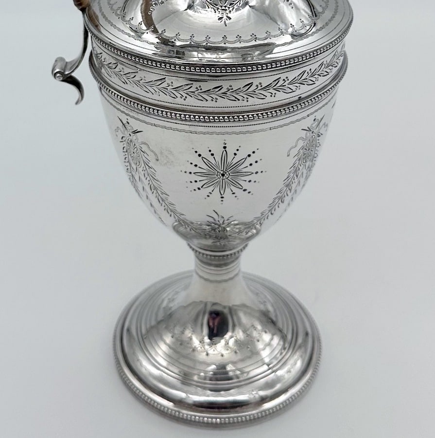 18th Century Antique George III Silver Coffee Jug London 1777 John Carter II - 9