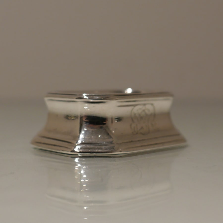 Early 18th Century Antique George I Silver Pair Trencher Salts London 1721/22 Isaac Dighton - 11