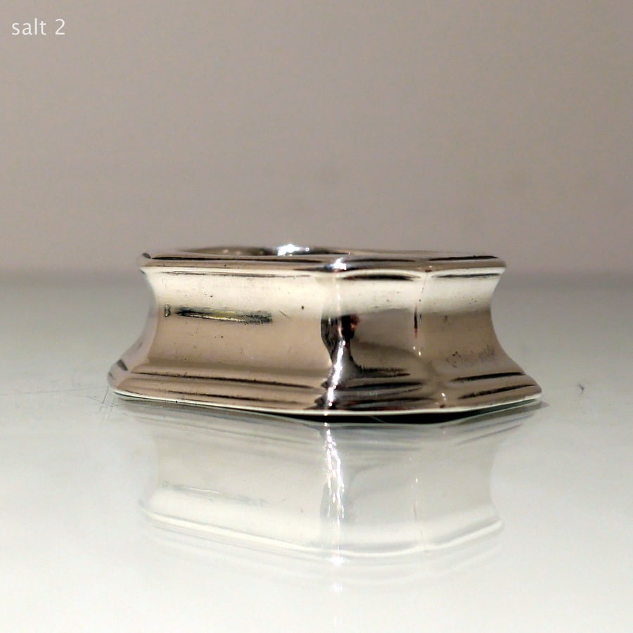 Early 18th Century Antique George I Silver Pair Trencher Salts London 1721/22 Isaac Dighton - 12