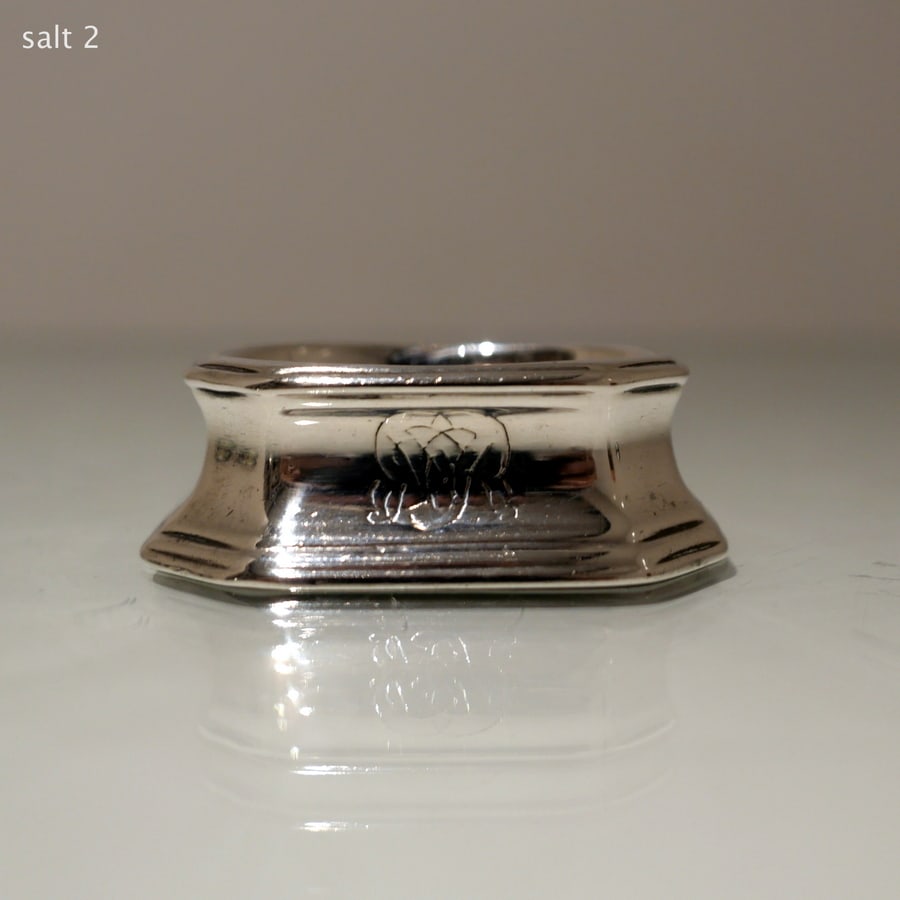 Early 18th Century Antique George I Silver Pair Trencher Salts London 1721/22 Isaac Dighton - 9