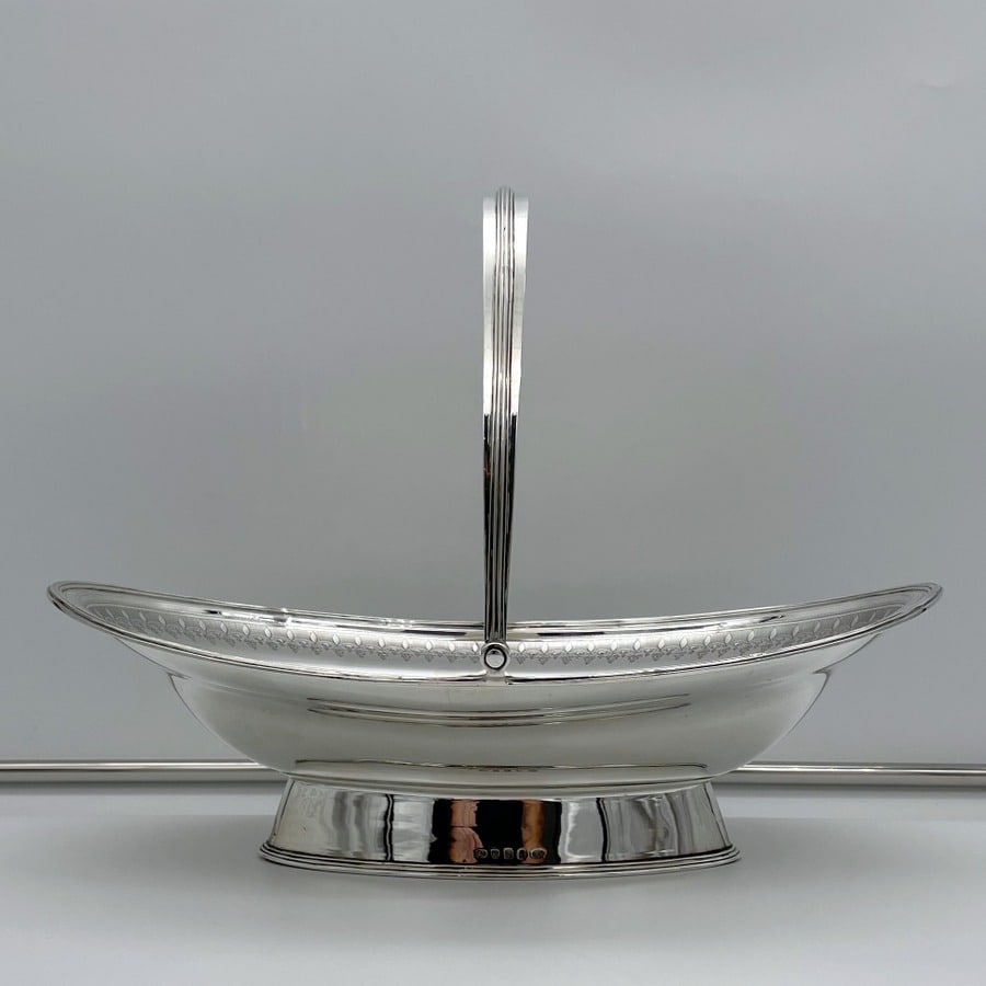 Early 19th Century Antique George III Silver Cake Basket London 1801 William Allen III - 4