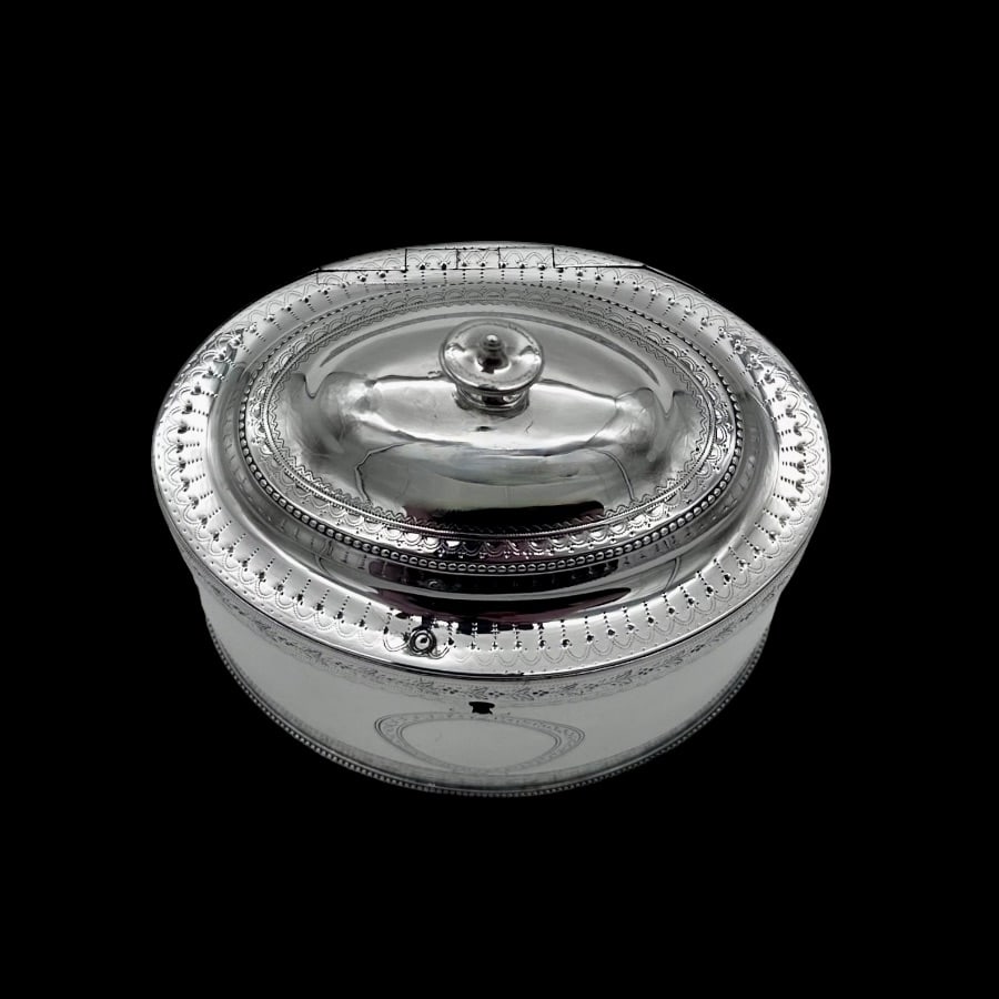 18th Century Antique George III Silver Tea Caddy London 1783 Hester Bateman - 5