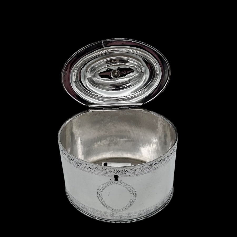 18th Century Antique George III Silver Tea Caddy London 1783 Hester Bateman - 6