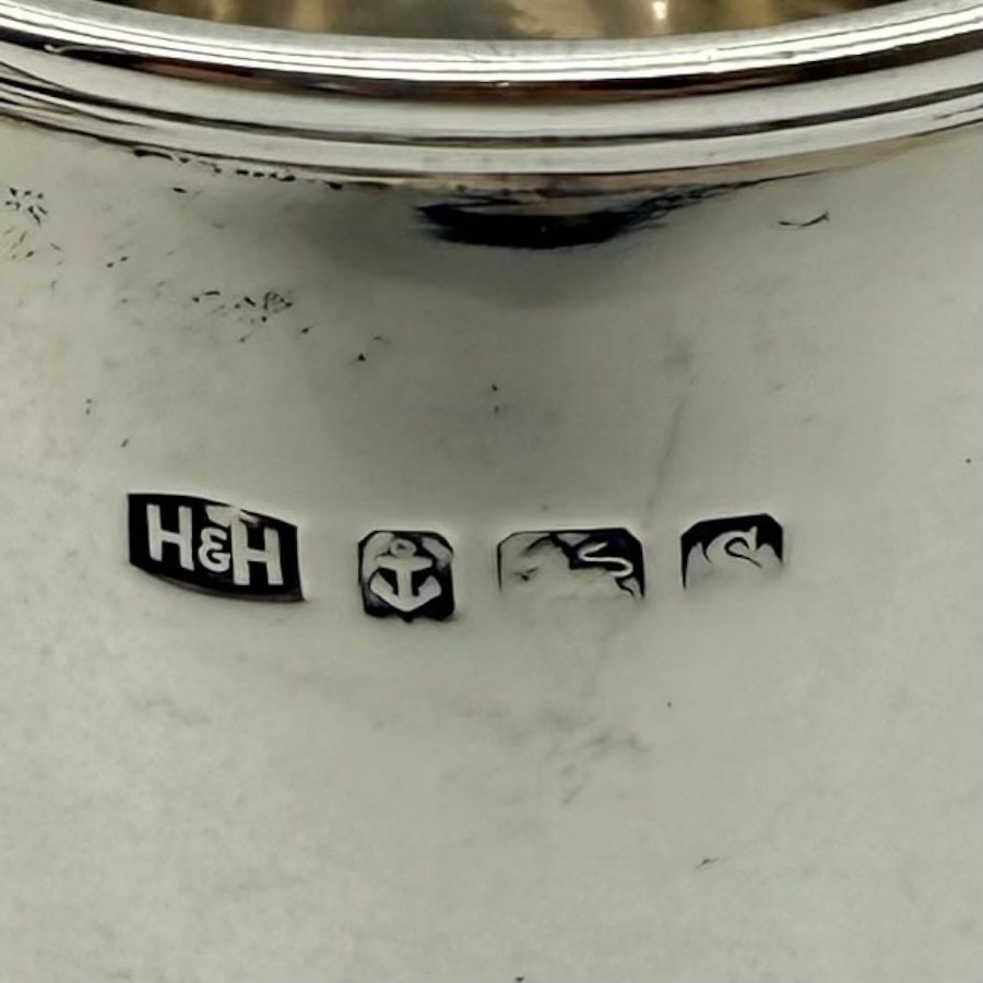 Early 20th Century Antique George V Sterling Silver Pint Mug Birmingham 1917 Hukin & Heath - 9