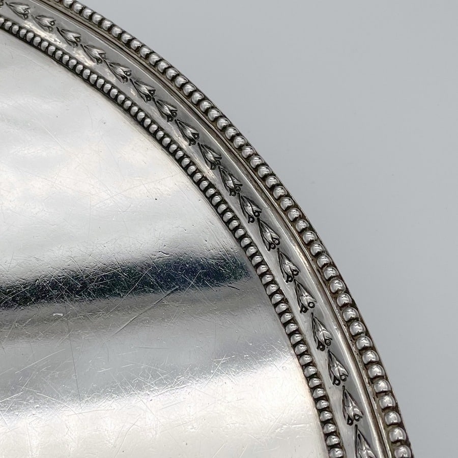 18th Century Antique George III Large Sterling Silver Salver London 1778 John Crouch & Thomas Hannam - 4