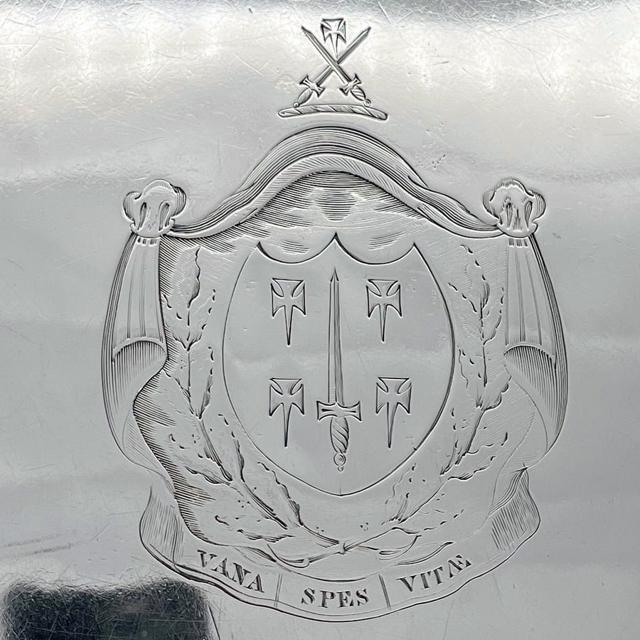 18th Century Antique George III Large Sterling Silver Salver London 1778 John Crouch & Thomas Hannam - 6