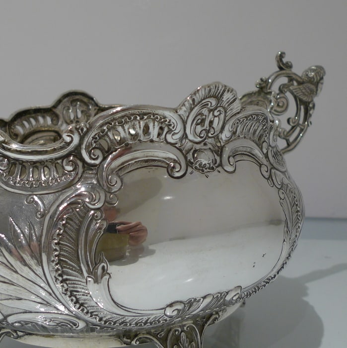 Early 20th Century Antique Edwardian Scottish Silver Jardiniere Glasgow 1903 J Easton - 8