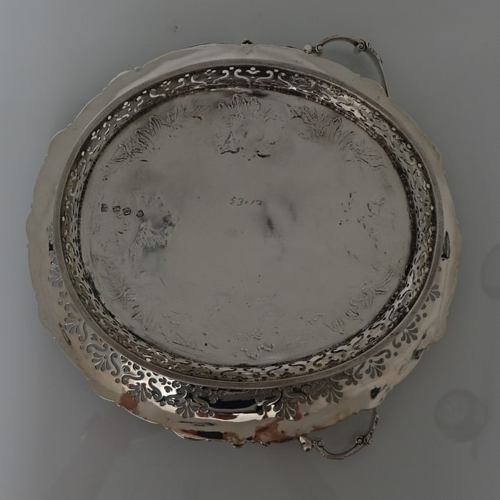 18th century Sterling Silver George II Cake Basket London 1738 Peter Archambo - 8