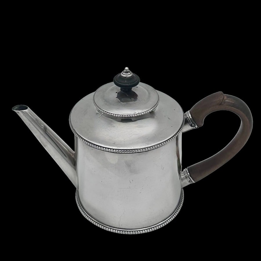 18th Century Antique George III Silver Teapot London 1776 William Cattell - 4