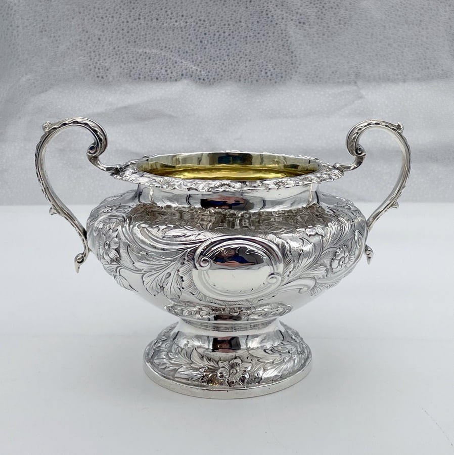 Early 19th Century Antique William IV Sterling Silver Three Piece Tea Set London 1834 John Wakefield - 10