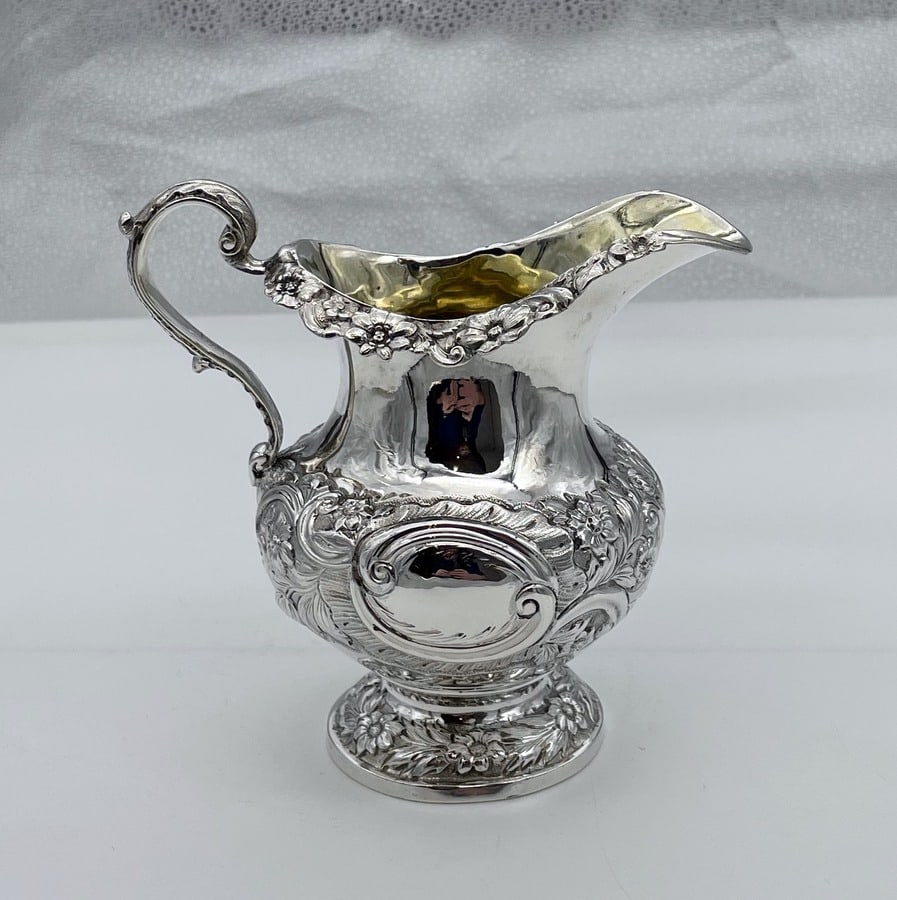 Early 19th Century Antique William IV Sterling Silver Three Piece Tea Set London 1834 John Wakefield - 13