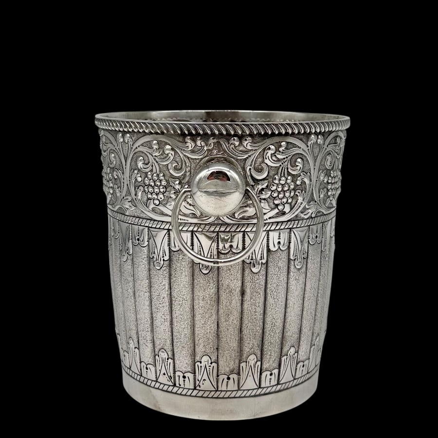20th Modern Large Sterling Silver Champagne Bucket Dublin 1972 Royal Irish Company - 3