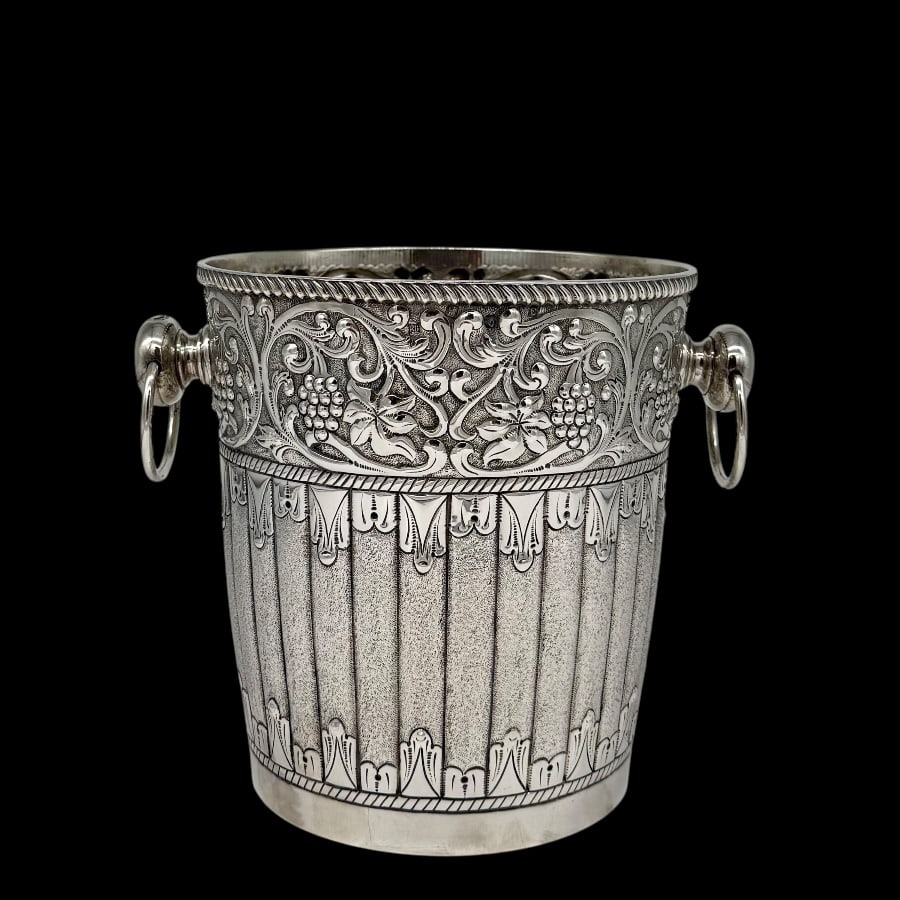 20th Modern Large Sterling Silver Champagne Bucket Dublin 1972 Royal Irish Company - 4