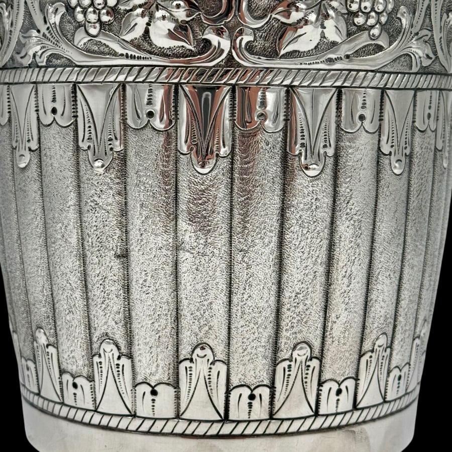 20th Modern Large Sterling Silver Champagne Bucket Dublin 1972 Royal Irish Company - 6