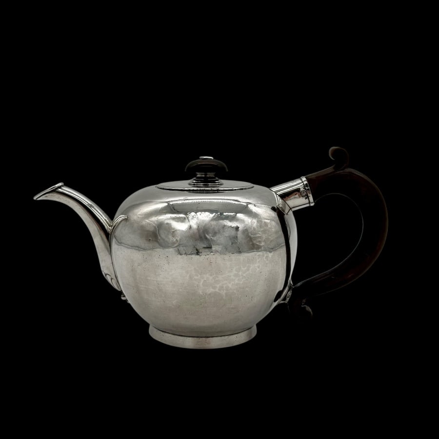 Early 18th Century Antique George I Silver Bullet Teapot Exeter Joseph Collier - 5