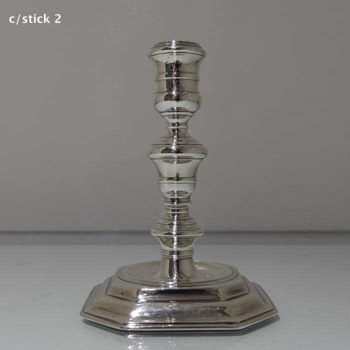 17th Century Antique William & Mary Sterling Silver Pair Candlesticks London 1694 George Bowers? - 10