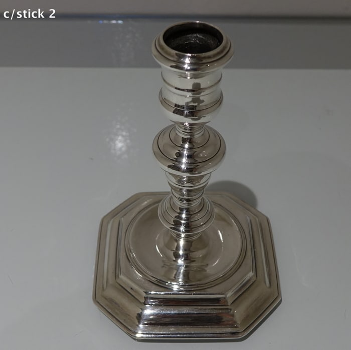 17th Century Antique William & Mary Sterling Silver Pair Candlesticks London 1694 George Bowers? - 11