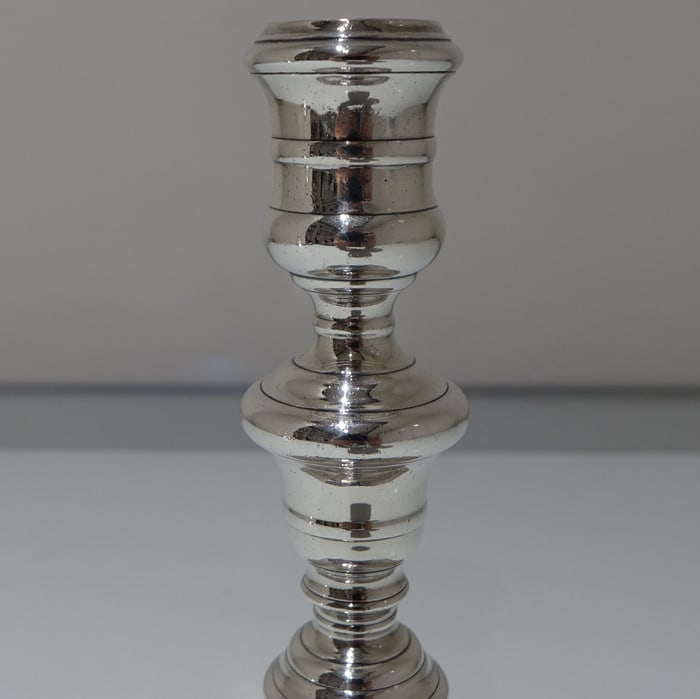 17th Century Antique William & Mary Sterling Silver Pair Candlesticks London 1694 George Bowers? - 6