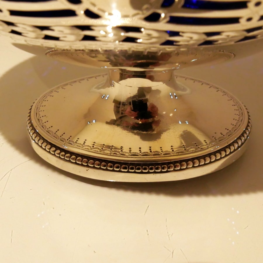 18th Century Antique George III Sterling Silver Sugar Basket London 1780 William Holmes - 10