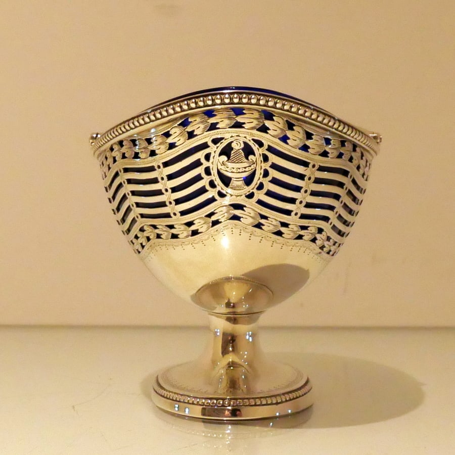 18th Century Antique George III Sterling Silver Sugar Basket London 1780 William Holmes - 5