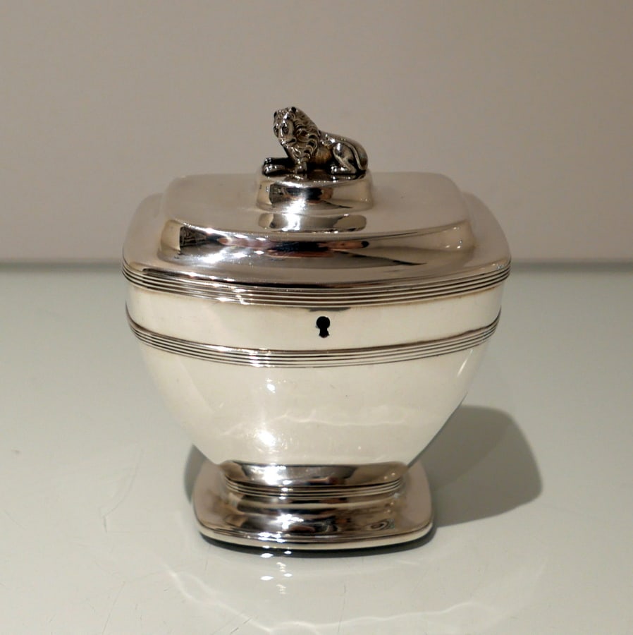 Early 19th Century Antique Dutch Silver Tea Caddy Amsterdam Circa 1810 (Maker JH) - 2