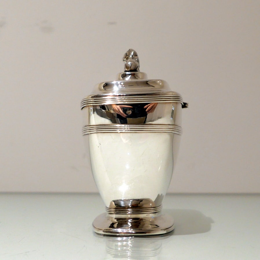 Early 19th Century Antique Dutch Silver Tea Caddy Amsterdam Circa 1810 (Maker JH) - 3
