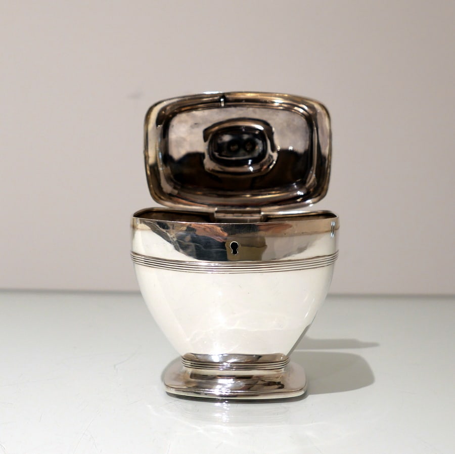Early 19th Century Antique Dutch Silver Tea Caddy Amsterdam Circa 1810 (Maker JH) - 5