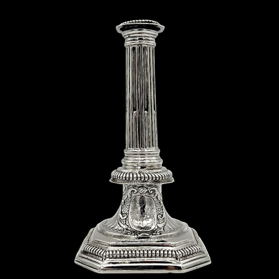 Early 18th Century Antique Britannia Silver Pair Candlesticks London 1703 Richard Syng - 3