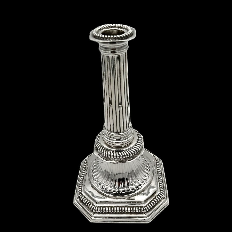 Early 18th Century Antique Britannia Silver Pair Candlesticks London 1703 Richard Syng - 4