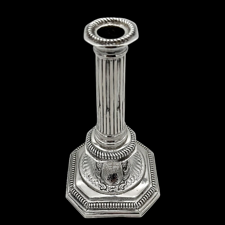 Early 18th Century Antique Britannia Silver Pair Candlesticks London 1703 Richard Syng - 5