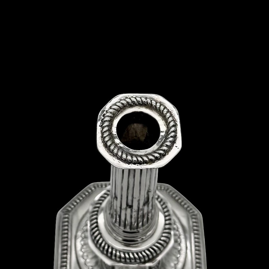 Early 18th Century Antique Britannia Silver Pair Candlesticks London 1703 Richard Syng - 6