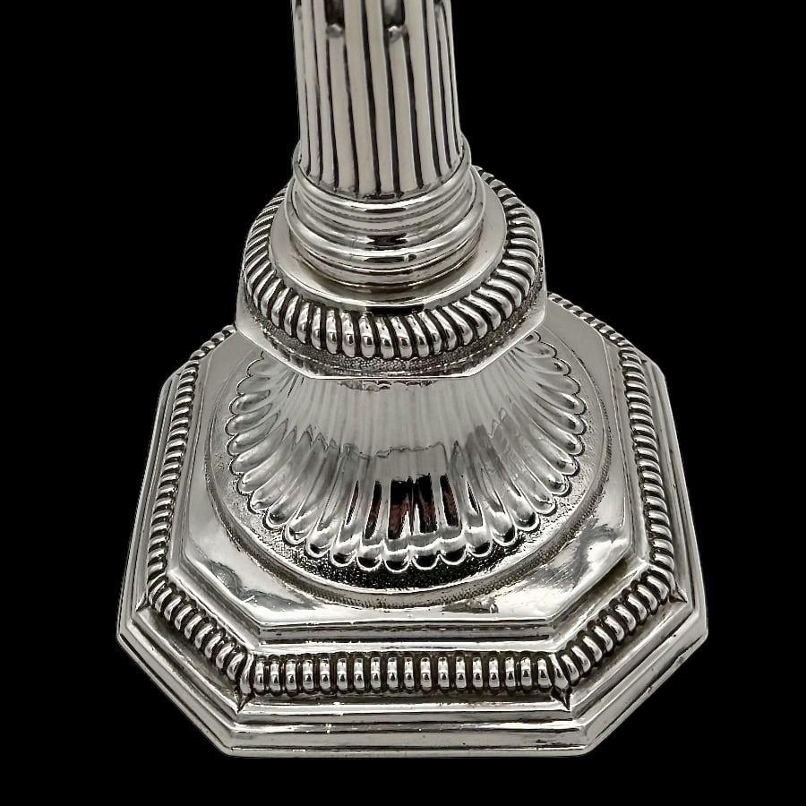 Early 18th Century Antique Britannia Silver Pair Candlesticks London 1703 Richard Syng - 8