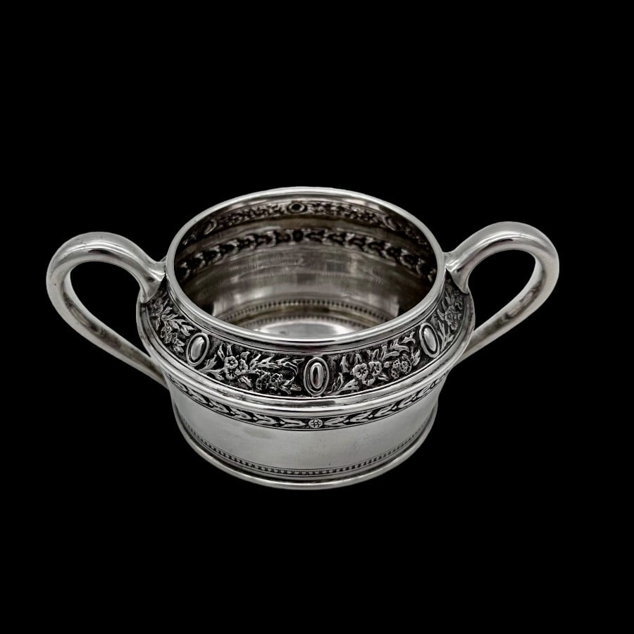 19th Century Antique Victorian Sterling Silver Three Piece Bachelor Teaset London 1884 Frederick - 7