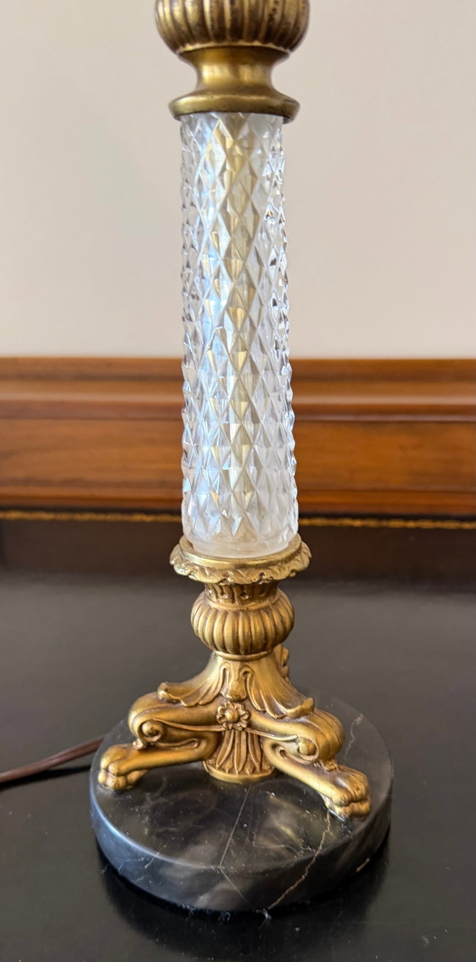 Gilt Bronze and Cut Glass Table Lamp - 4