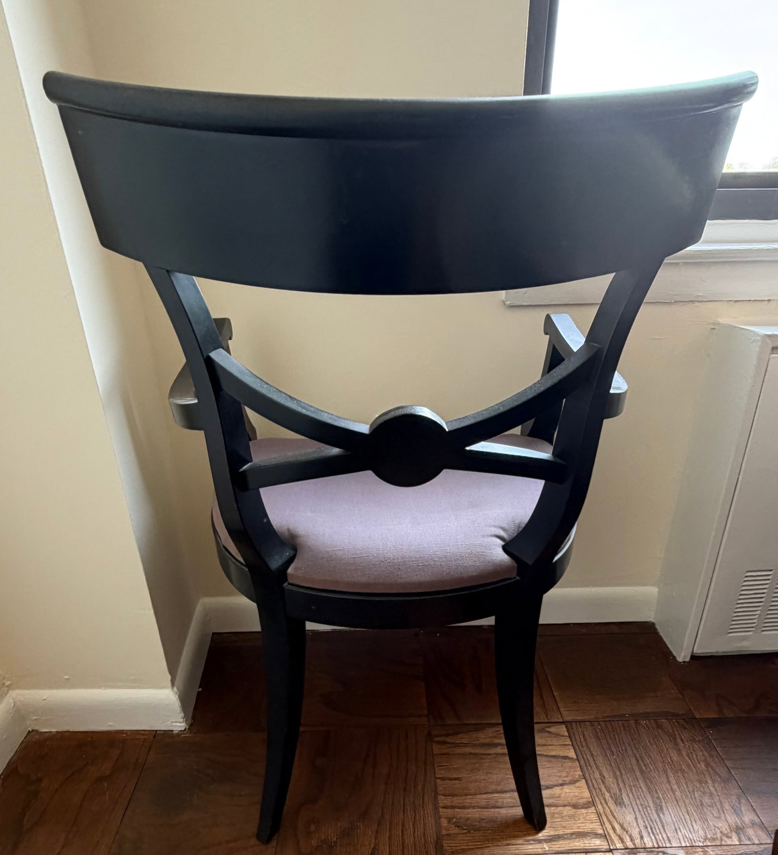 Regency Style Black and Gilt Armchair - 5