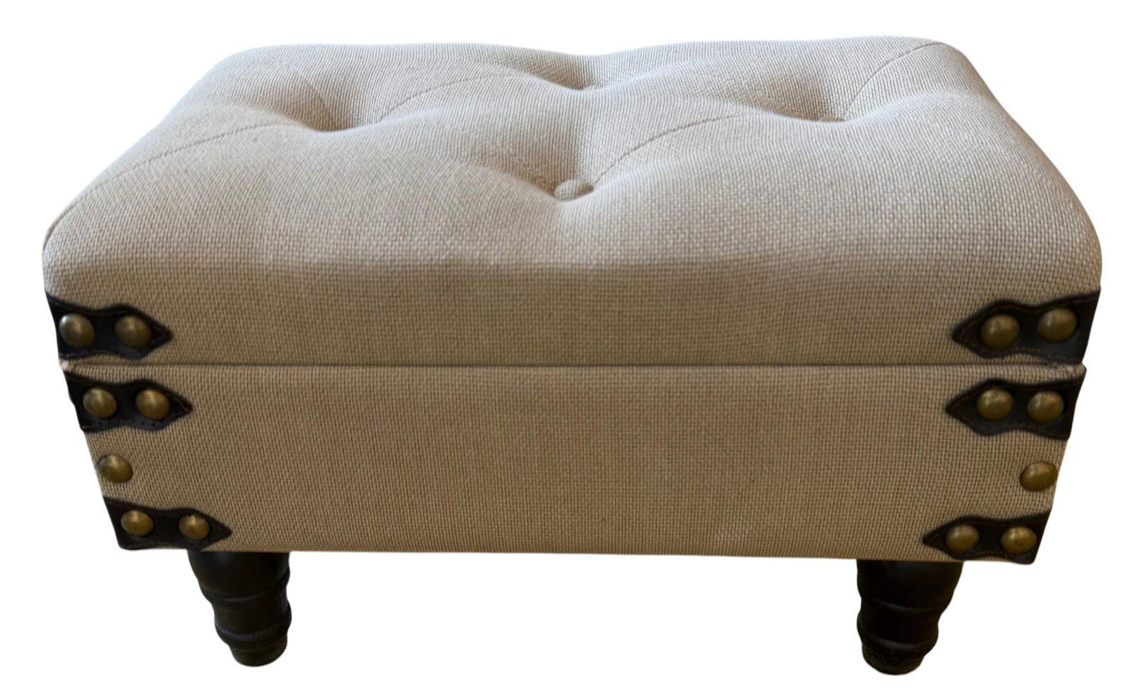 Tufted Upholstered Storage Ottoman with Nailhead Trim (1 of 5)
