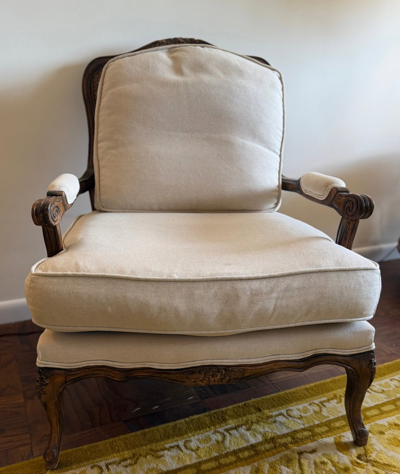French Provincial Style Cane Back Armchair - 2