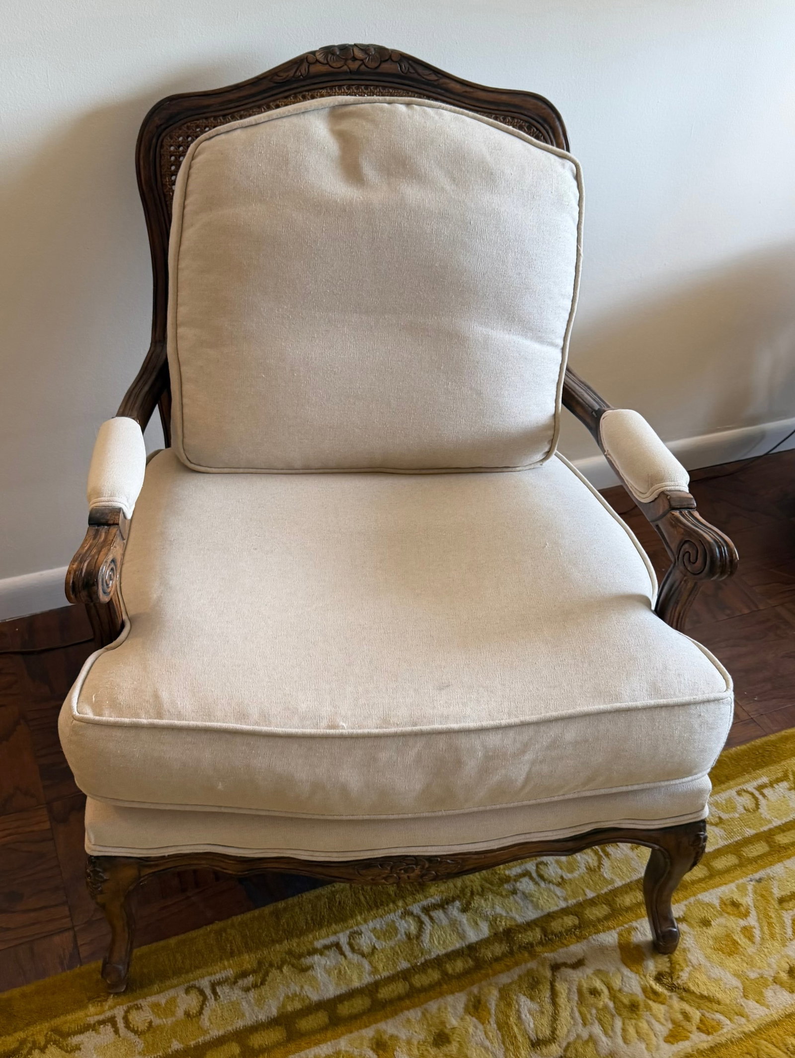French Provincial Style Cane Back Armchair - 3