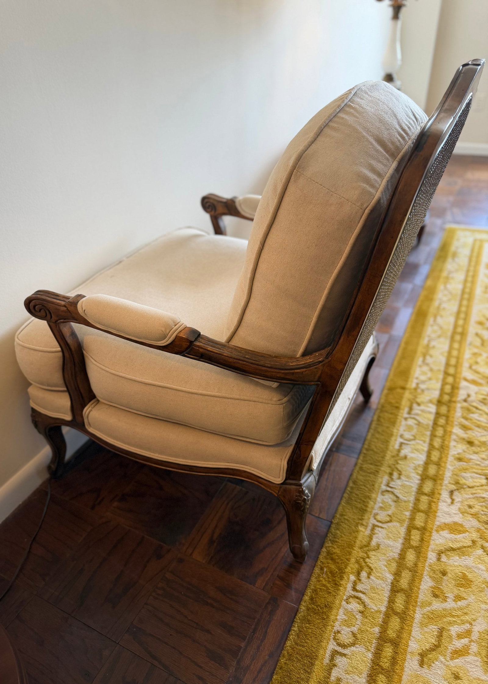 French Provincial Style Cane Back Armchair - 6