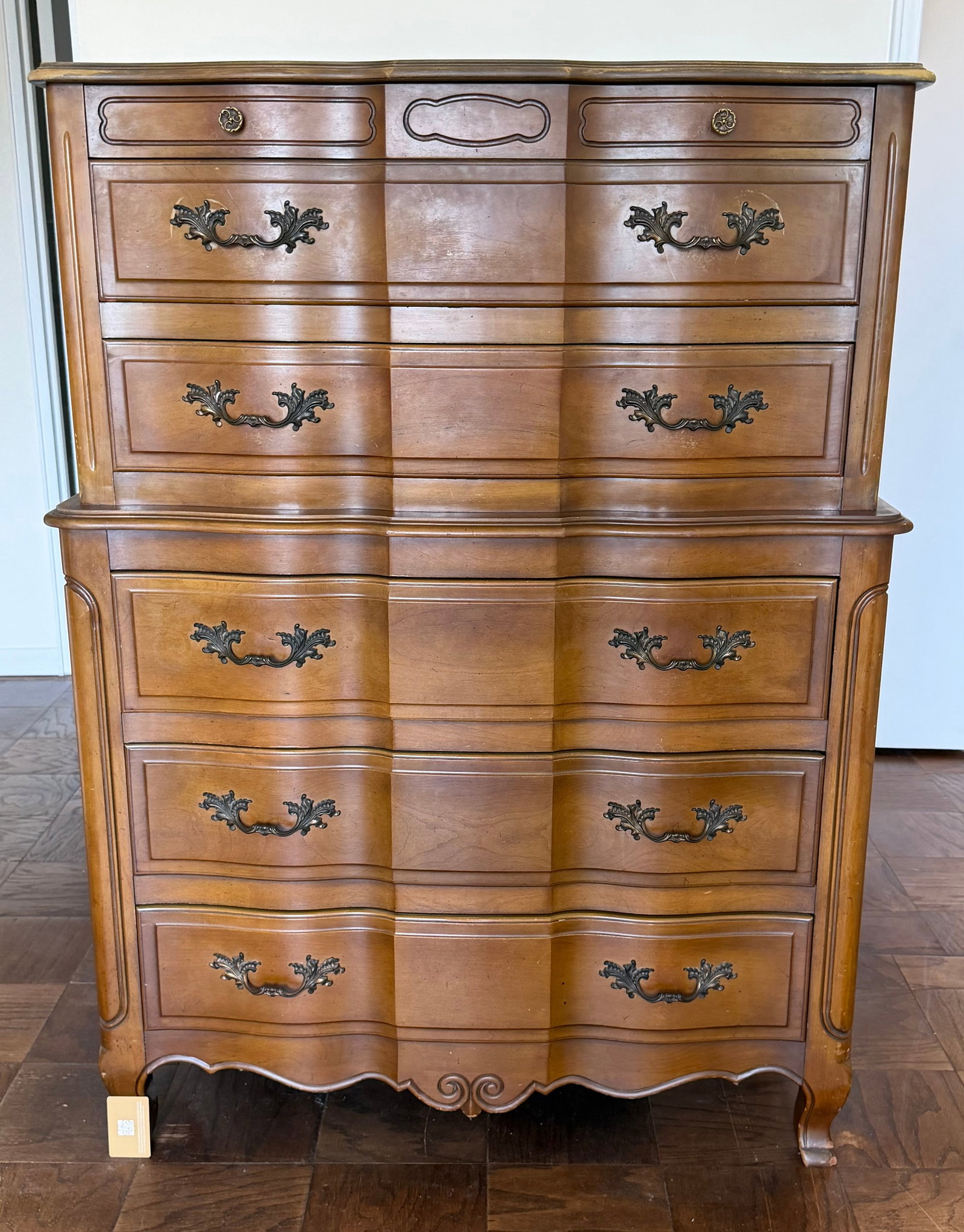 French Provincial Style Stacked Chest of Drawers, Mid 20th Century - 4