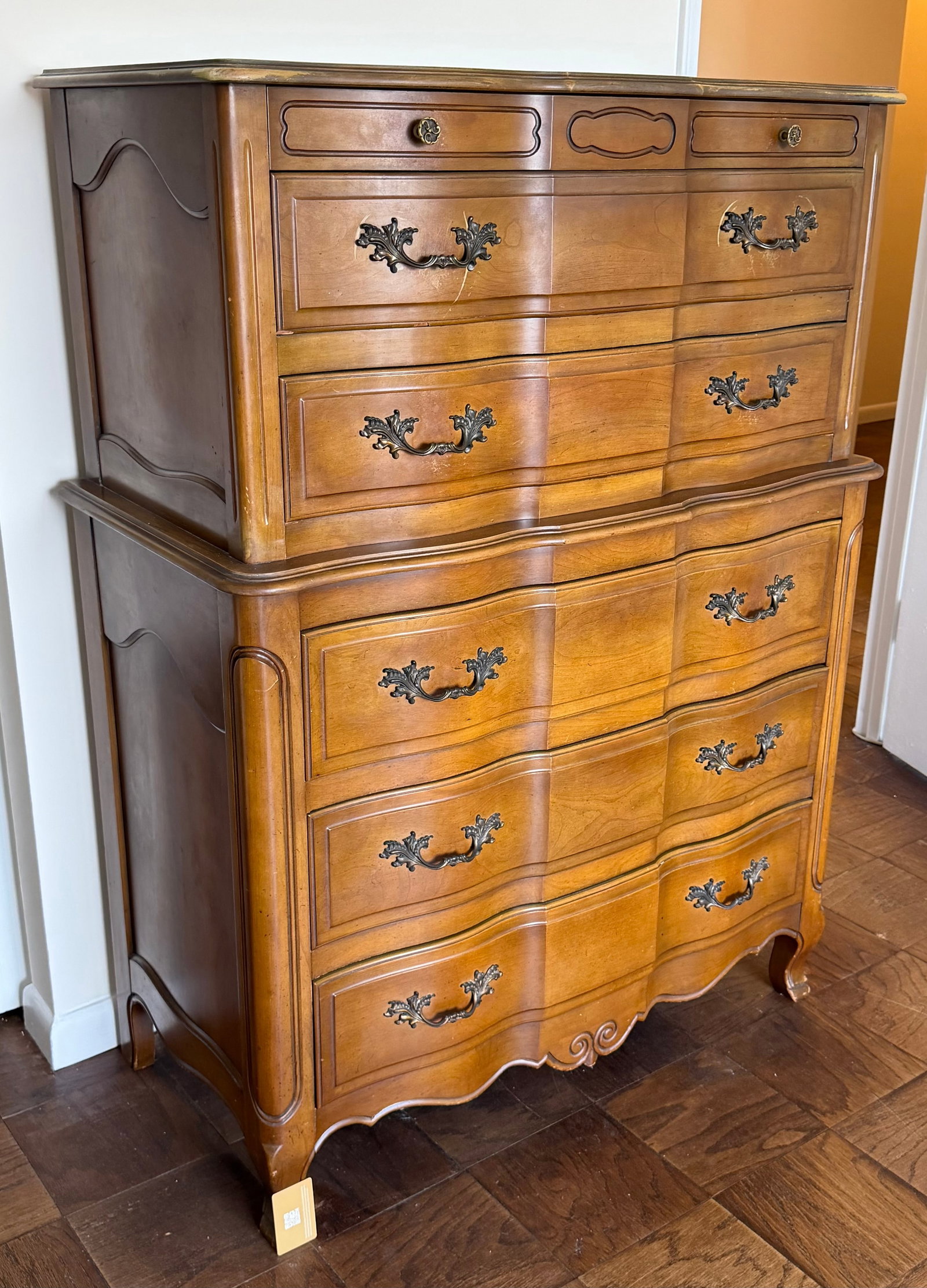 French Provincial Style Stacked Chest of Drawers, Mid 20th Century - 5