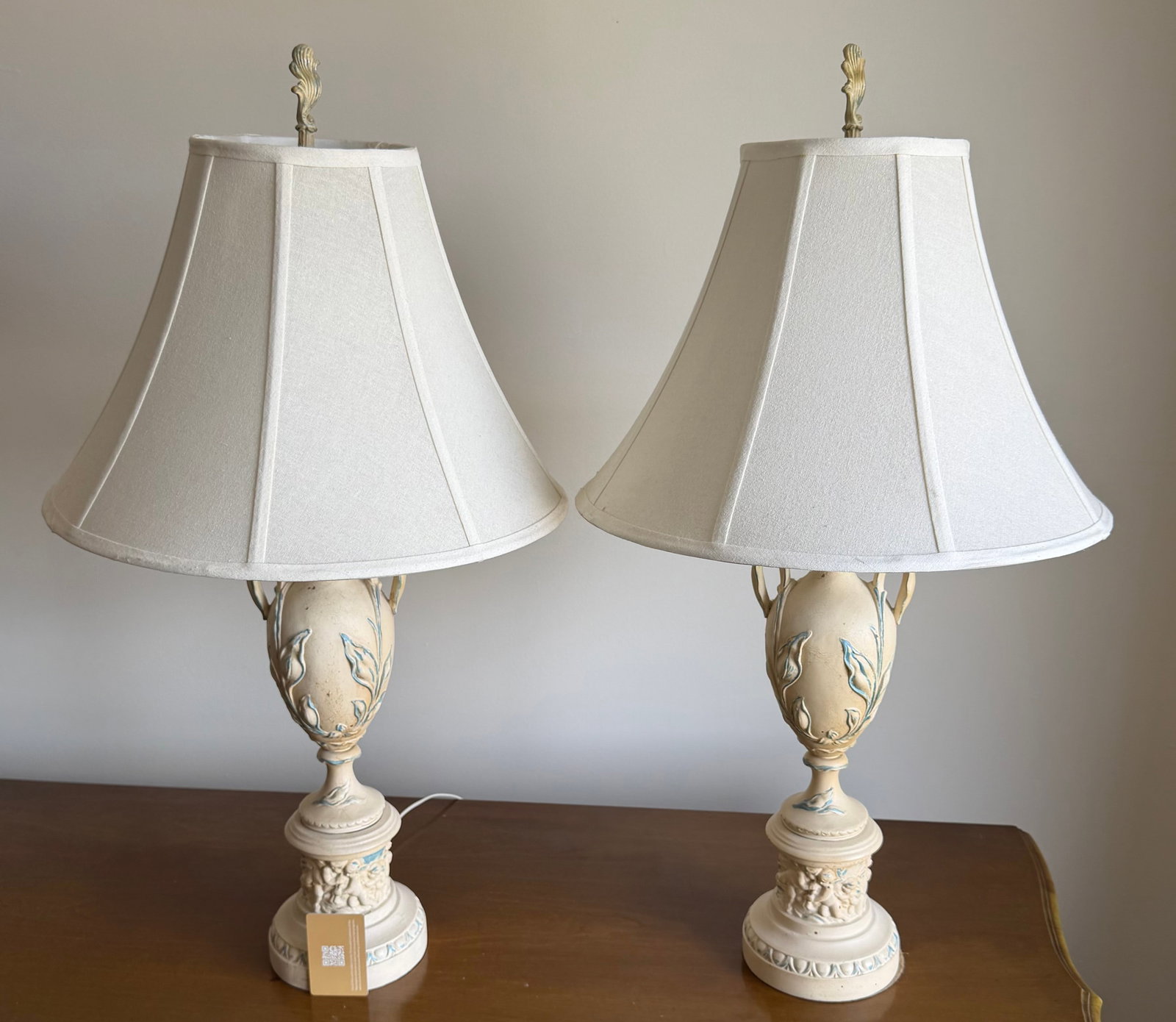 Pair of Ceramic Urn-Form Table Lamps - 2