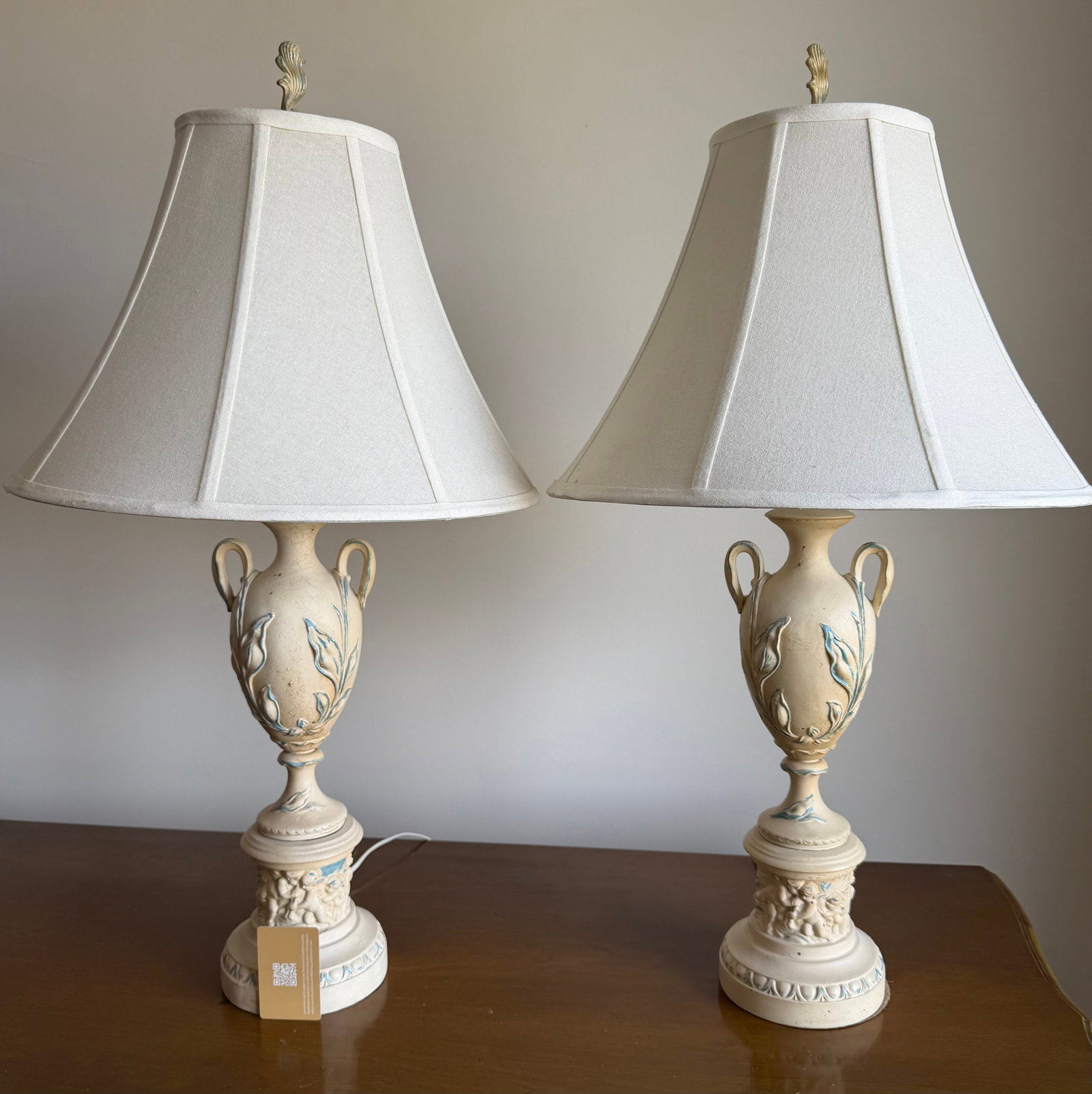 Pair of Ceramic Urn-Form Table Lamps - 3