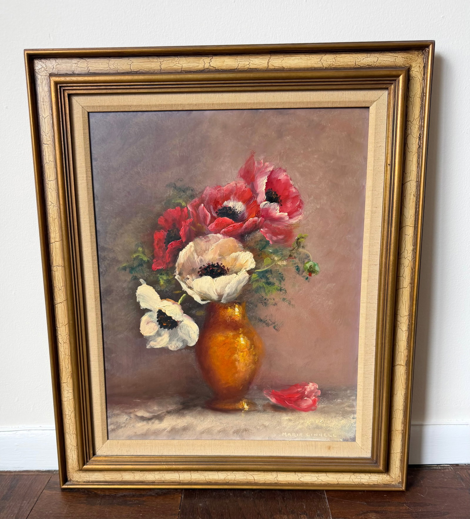 Floral Still Life Oil Painting by Marie Cinelle - 3